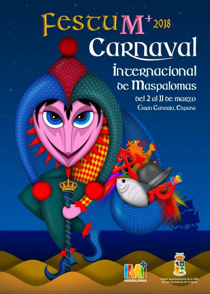 Cartel Carnaval Maspalomas 2018-Carroza Carnaval Canario